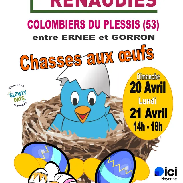 Chasses aux Oeufs aux Jardins des Renaudies  -  20 & 21 Avril 2025