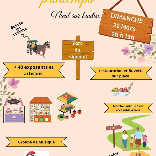 Marché de printemps à Nieul