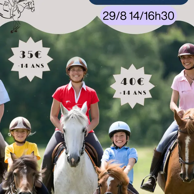Stage d'équitation en famille