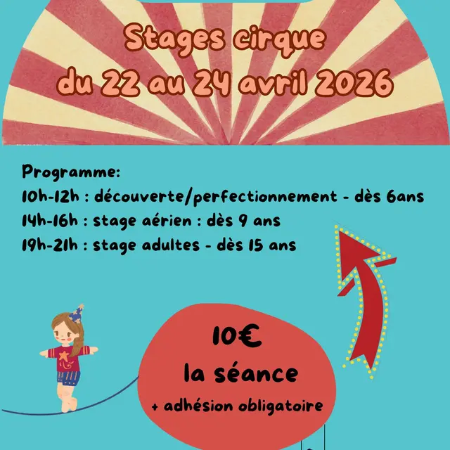 Stages cirque du 22 au 24 avril 2026 - Mimulus - Fresnay-sur-Sarthe