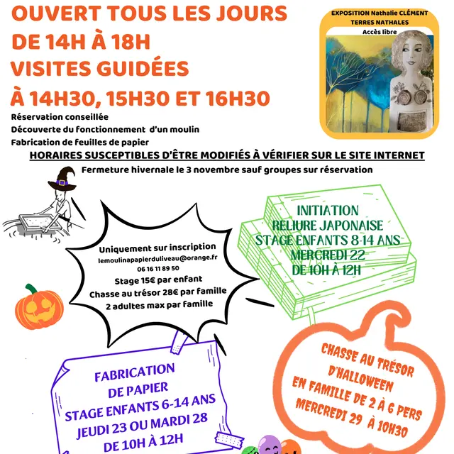 Activités du Moulin à papier du Liveau Toussaint 2025