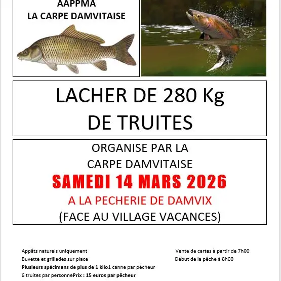 pêche à la truite Damvix