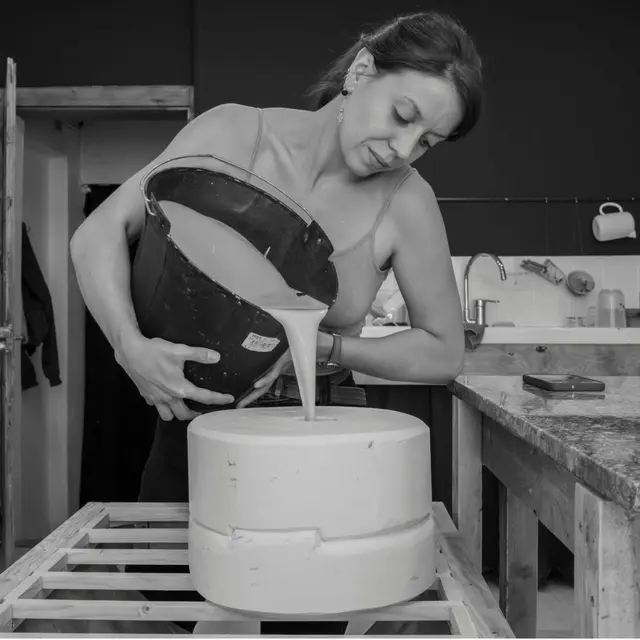 Entre coulage et tessons porcelaine recyclée
