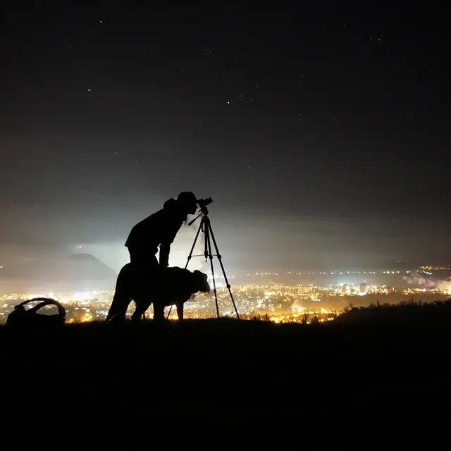 silhouette-man-dog