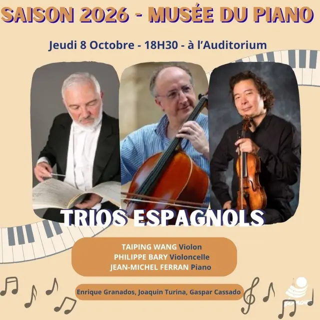 SAISON MUSICALE À L'AUDITORIUM - TRIOS ESPAGNOLS