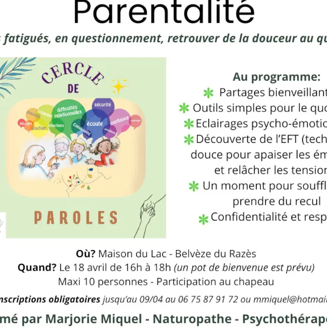 CERCLE DE PAROLES- Parentalité