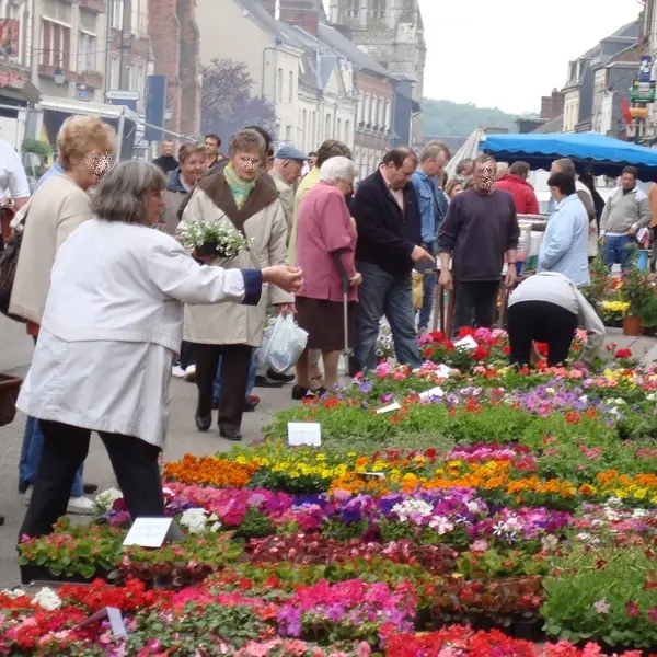 Marché aux fleurs d'Orbec chaque printemps
