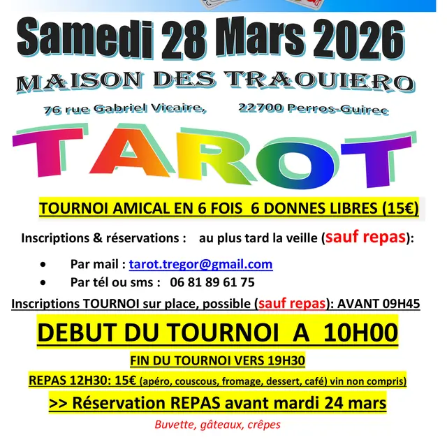 Affiche TAROT 28mars2026 TRAOUIERO