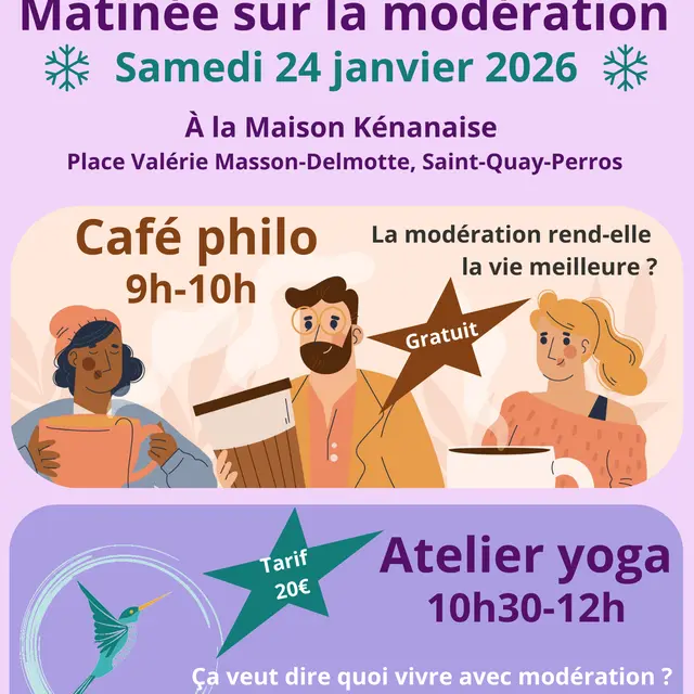 Affiche matinée modération maison kénanaise
