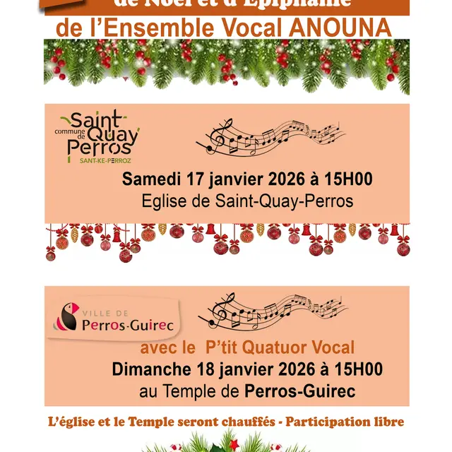 Affiche concerts des 17 & 18.01.26