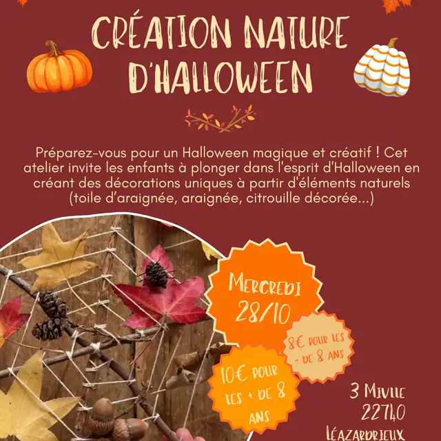 Atelier créations nature d'halloween