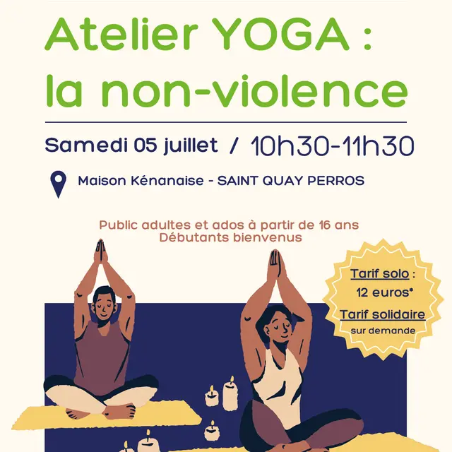 Flyer atelier yoga maison kénanaise du 05 avril