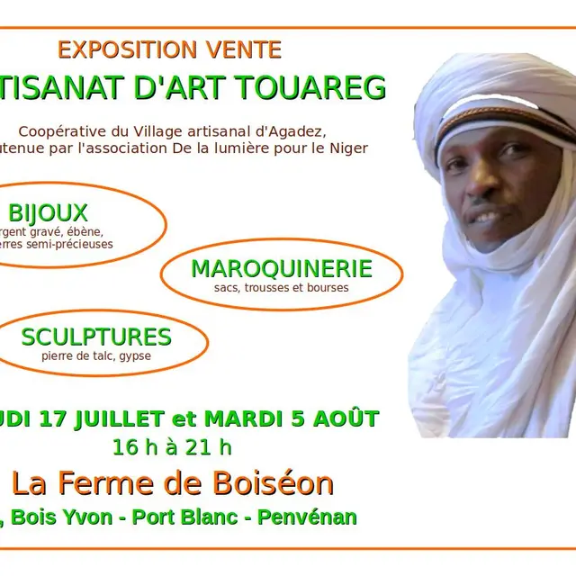 Expo/vente d’artisanat d’art Touareg été 2025