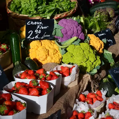 Marché légumes et fruits