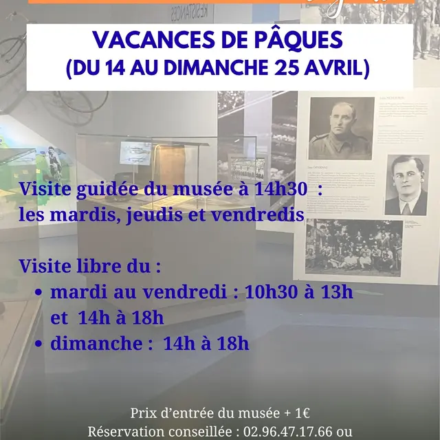 Affiche visite guidée Musée de la Résistance en Argoat