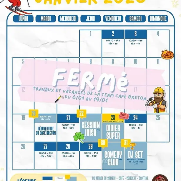 Programme de janvier 2026