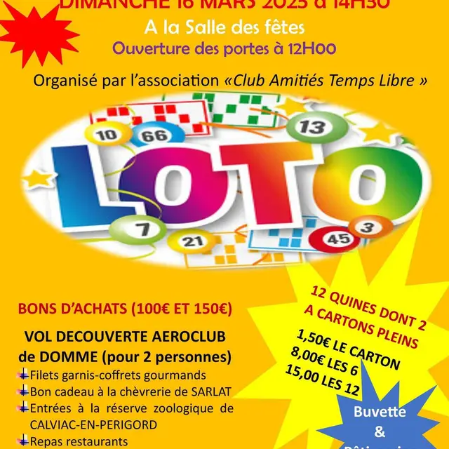 Loto Calviac 16-03-2025