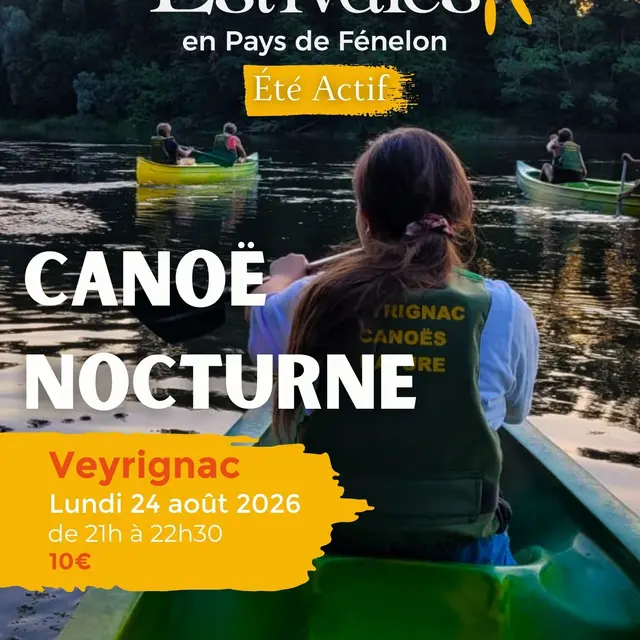 Visuels Estivales 2026 | A4 - 08-24 Canoé Nocturne - Veyrignac