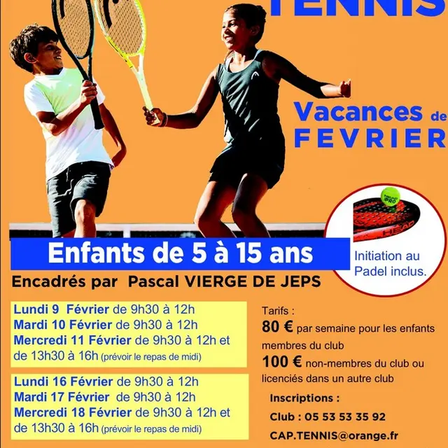 260218 Stage tennis vacances février