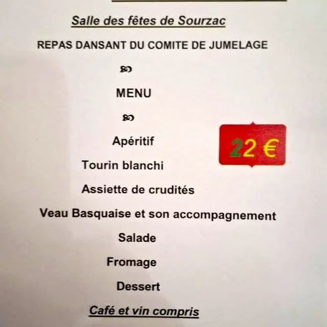 29 mars sourzac repas dansant