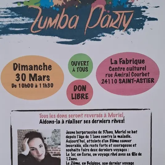 30 mars zumba party st astier