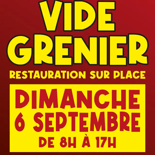 vide grenier CASE 6 sept