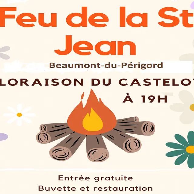 Feu de la St Jean à Beaumont du Périgord