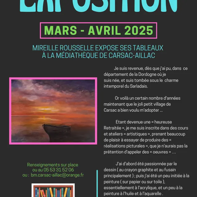 Affiche Exposition Art Moderne Simple Photo Blanc Noir - 1