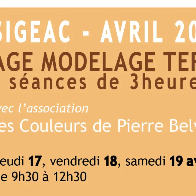 Atelier modelage terre 17 18 19 avril Issigeac (1)