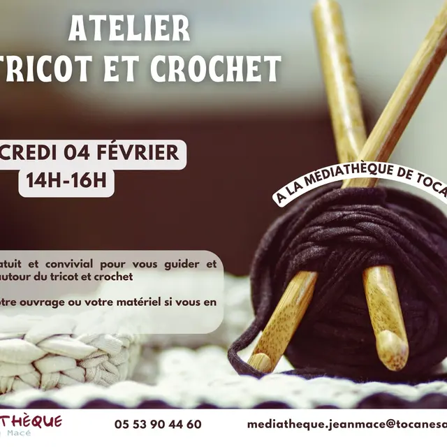 Atelier tricot janvier 2026