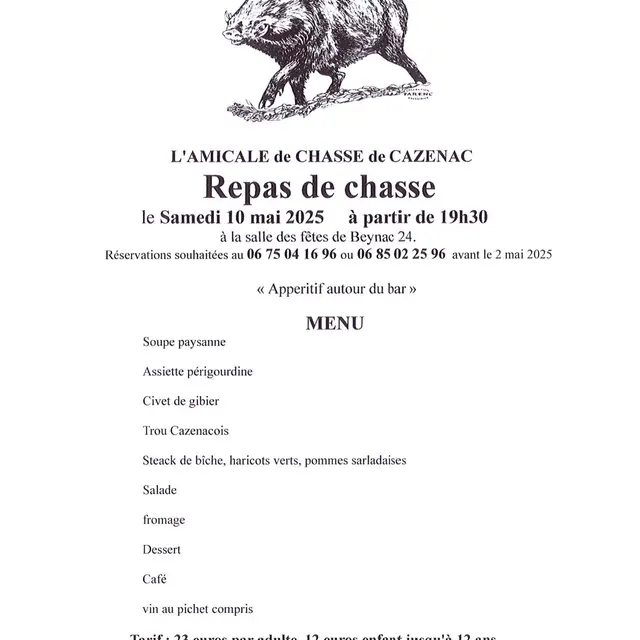 Repas chasse