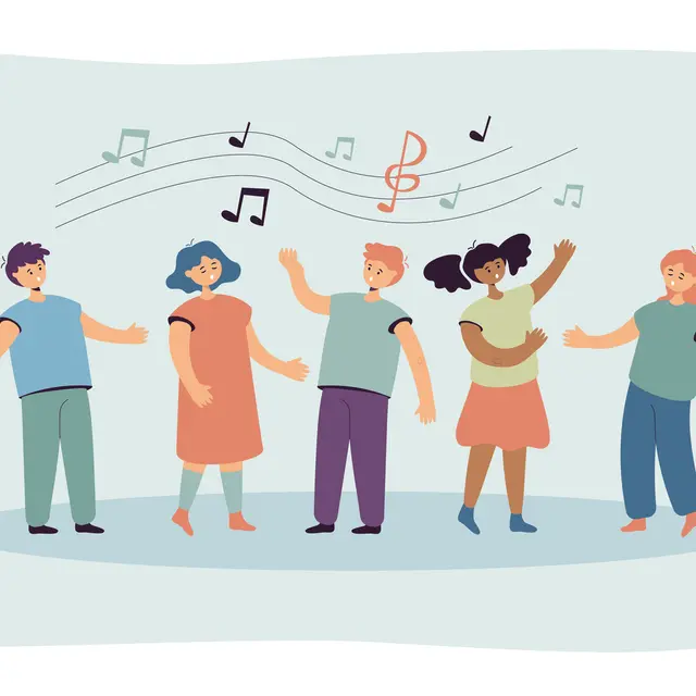 Children singing songs