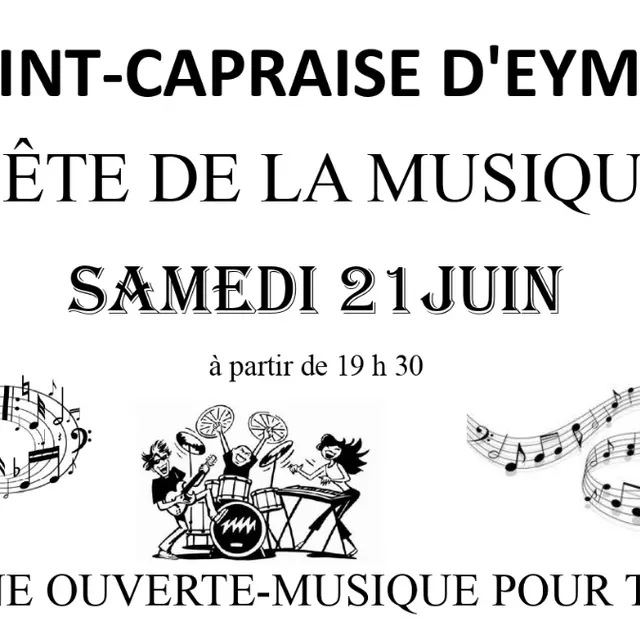Fête de la musique 21 juin St Capraise Eymet