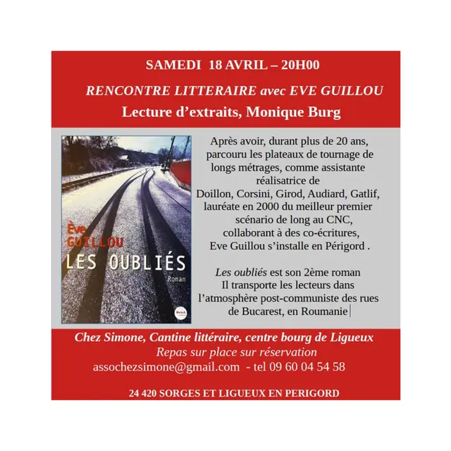 Affiche rencontre avec Eve Guillou