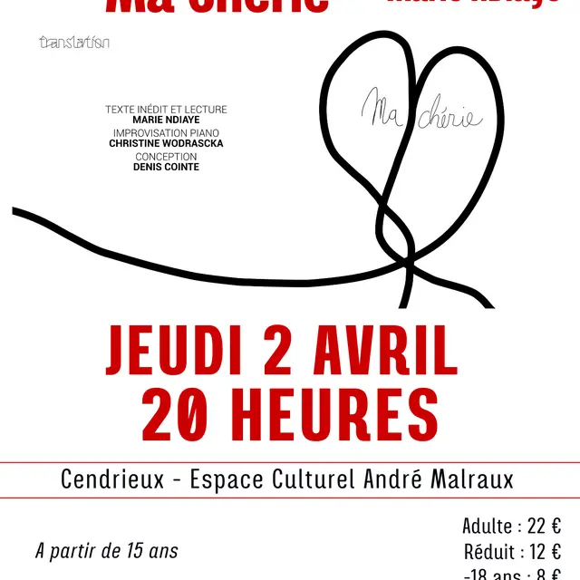 Affiche Ateliers théâtre Evènement Artistique Beige Noir Photo Simple Moderne Neutre - Marie N'DIAYE