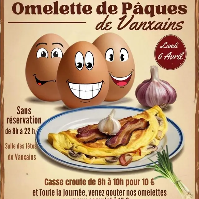 Omelette de Paques 6 avril