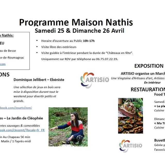 Programme Chateaux en Fête ARTISIO