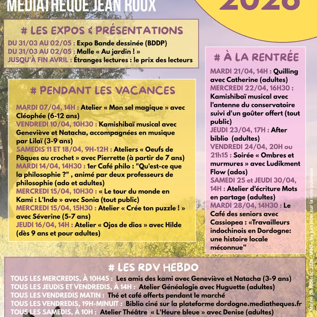 Programme animations - 04-2026