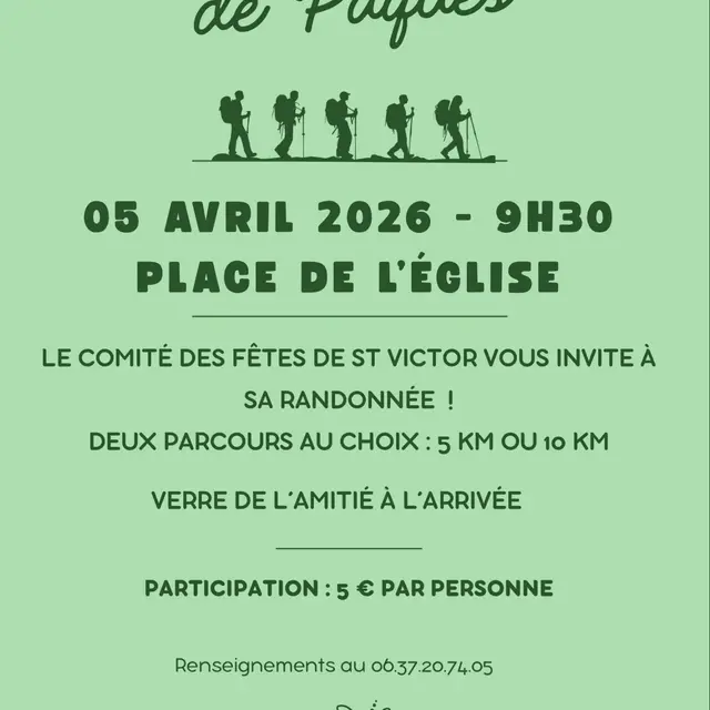 Randonnée de pâques 5 avril