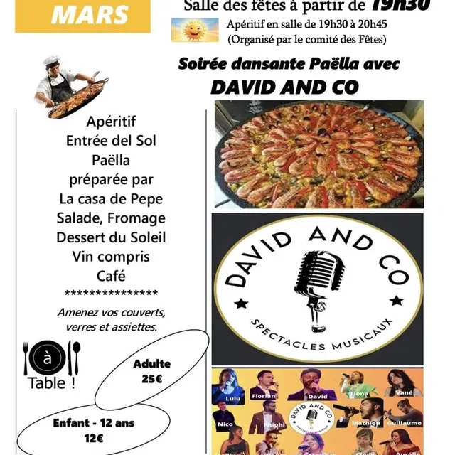 Repas dansant Le pizou 29.03