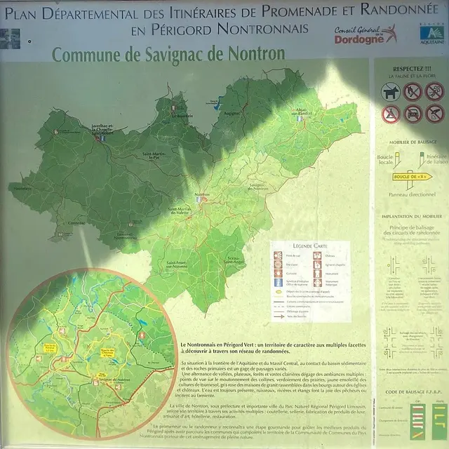 SAVIGNAC DE NONTRON-Boucle des cheyroux-Panneau d'appel