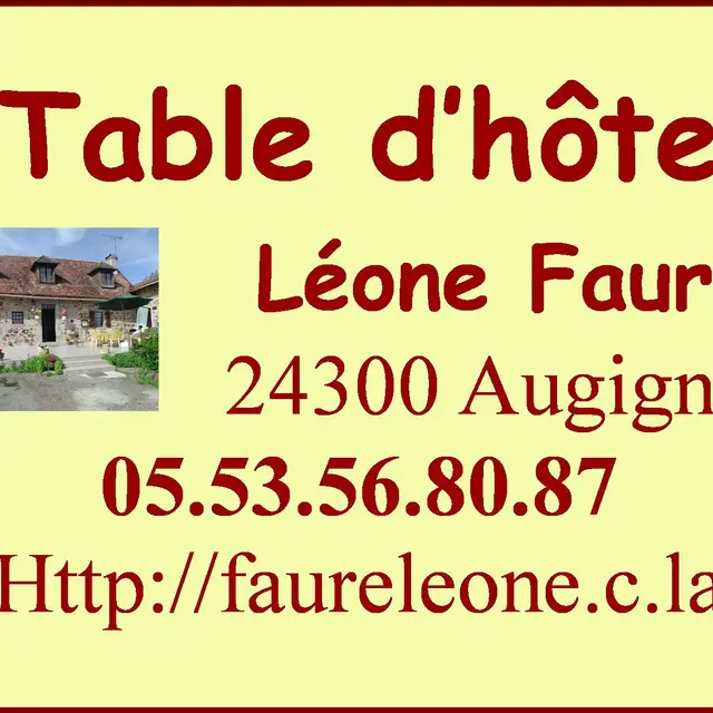 Table d'hôte Léone Faure