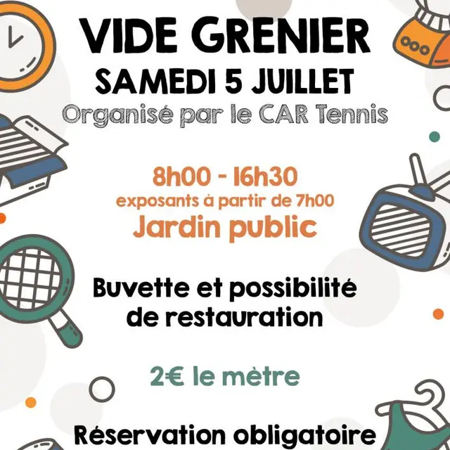 Vide grenier CAR Tennis