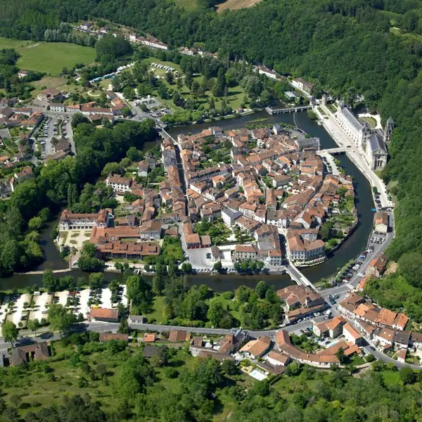 Vue aérienne Brantôme