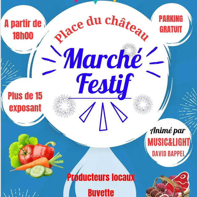 affiche marché festif