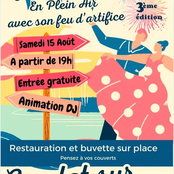 bal et feu d'artifice 15 août 2026 condat