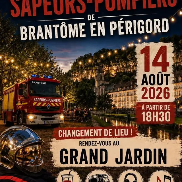 bal pompiers brantome 14 août 2026