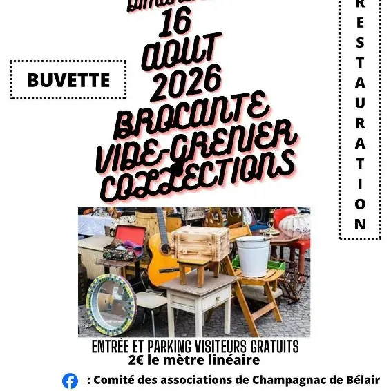 brocante 16 août 2026 champagnac