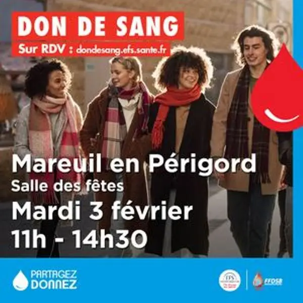 don de sang mareuil 03 février 2026