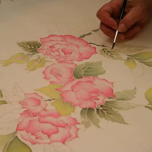 peinture sur soie